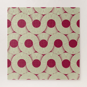 Moebius Streifen: Unendlicher rot-grüner Tile Puzzle