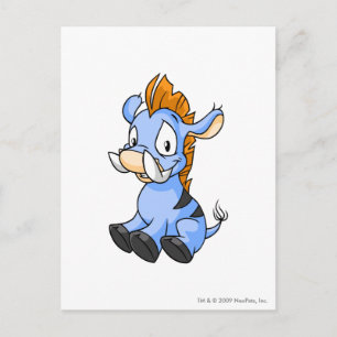 Moehog Blau Postkarte