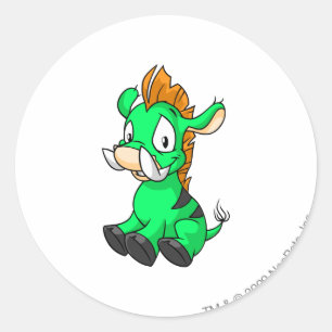 Moehog Green Runder Aufkleber