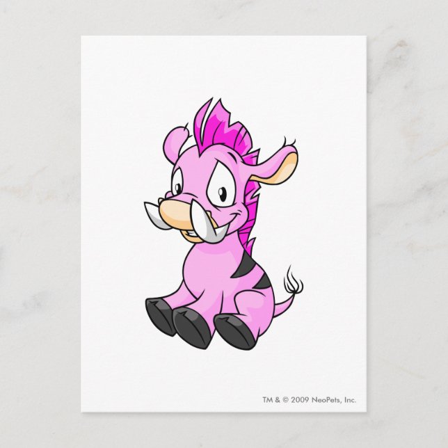 Moehog Rosa Postkarte (Vorderseite)