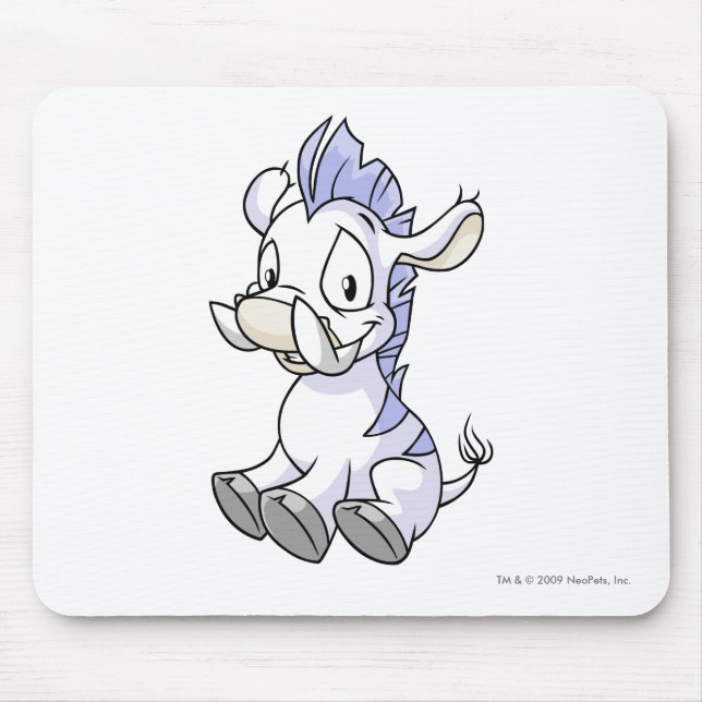 Moehog Weiß Mousepad (Vorne)