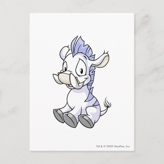 Moehog Weiß Postkarte (Vorderseite)