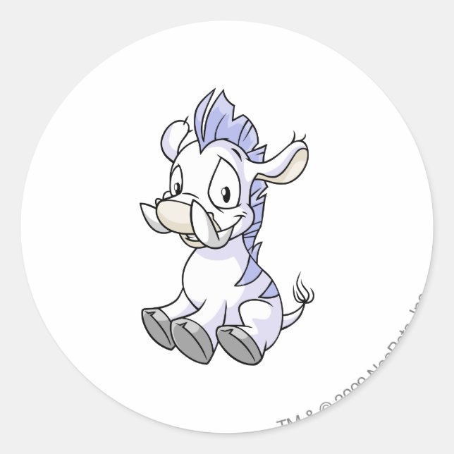 Moehog White Runder Aufkleber (Vorderseite)