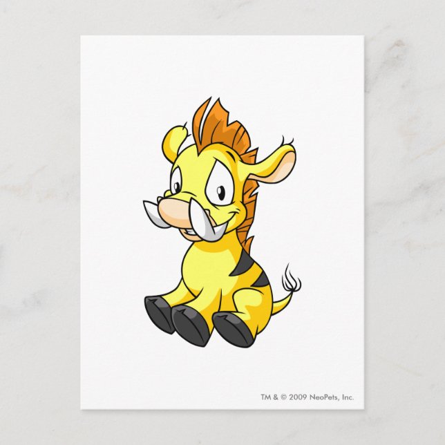 Moehog Yellow Postkarte (Vorderseite)