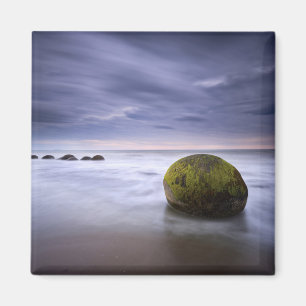 Moeraki Flussstein-Sonnenaufgang-Meerblick Magnet