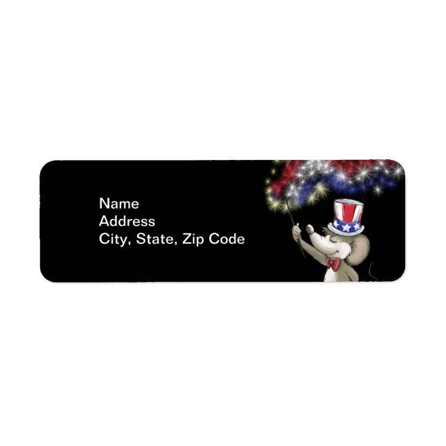 Moe's Happy 4. Juli Night Address Labels (Vorne)