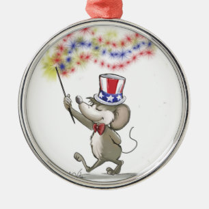 Moe's Happy 4. Juli Premium Runde Ornament Aus Metall