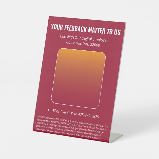 Moes Pedestal Sign Sockelschild (Vorderseite)