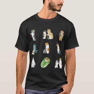 Mofu Sand Niedlich Cat Zeichnend Muster und Pack . T-Shirt