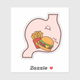 MOG MOG Stomach – Kawaii Burger & Fries Aufkleber