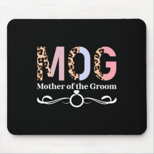 Mog Mutter der Groom Leoparden Mama des Bräutigams Mousepad
