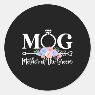Mog Mutter der Groom Mama stolz Mama der Groo Runder Aufkleber