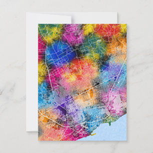 Mogadischu Somalia City Map Postkarte