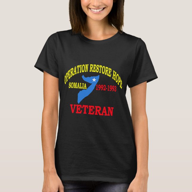 Mogadischu Somalia Veteran Operation T-Shirt (Vorderseite)