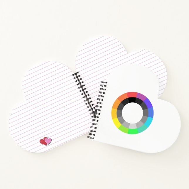 MOGAI Spiral Heart Shaped Notebook Notizbuch (Innenseite)