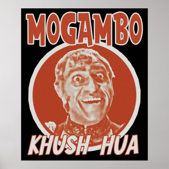 Mogambo Khush Hua Bollywood Sarcastic Funny Desi H Poster (Vorne)