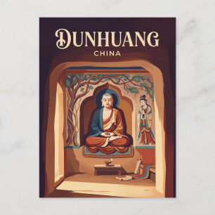 Mogao-Höhlen Bibliothekshöhle 17 China Postkarte
