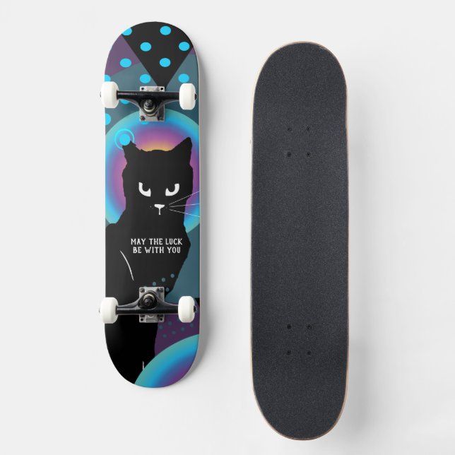 Möge das Glück bei dir sein Skateboard (Vorderseite)