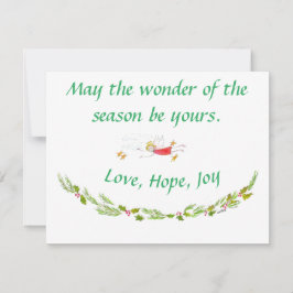 Möge das Wunder der Jahreszeit dein Text sein Feiertagskarte
