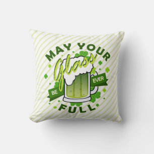 Möge Dein Glas voll grünes Bier sein St. Patrick's Kissen