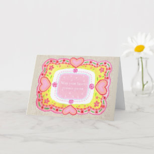 Möge dein Herz süß bleiben Mit freundlichen Wünsch Karte