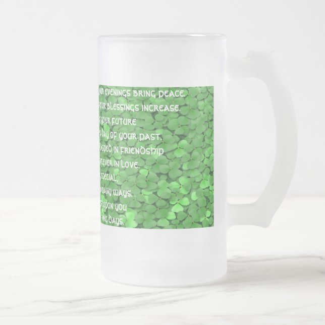 Möge dein Morgen Freude und deine Abend bringen Mattglas Bierglas (Rechts)