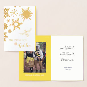 Möge Dein Urlaub golden sein   Fotokarte Folienkarte