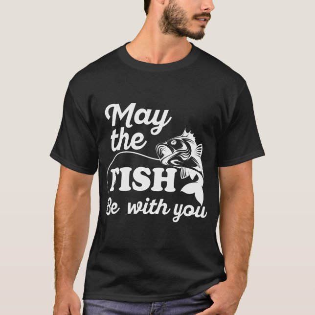 Möge der Fisch mit dir sein T-Shirt (Vorderseite)