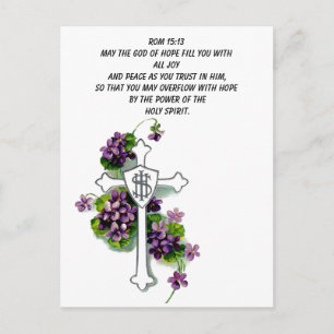 Möge der Gott der Hoffnung dich mit einer Kreuzpos Postkarte