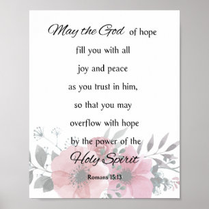 Möge der Gott der Hoffnung euch erfüllen Poster