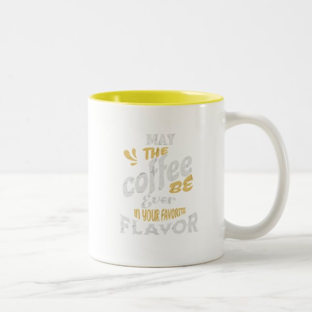 Möge der Kaffee Zweifarbige Tasse (Rechts)