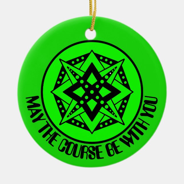 Möge der Kurs bei Ihnen sein, Merry Disk-Mas Keram Keramik Ornament (Vorne)
