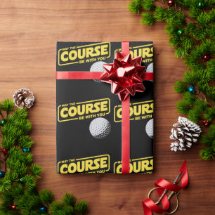 Möge der Kurs mit dir sein Lustiger Golf Golfsport Geschenkpapier