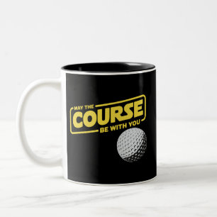 Möge der Kurs mit dir sein Lustiger Golf Golfsport Zweifarbige Tasse
