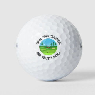 Möge der Platz bei Ihnen sein - lustige Golfplätze Golfball