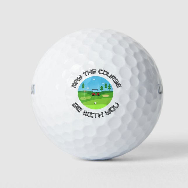 Möge der Platz bei Ihnen sein - lustige Golfplätze Golfball (Vorderseite)