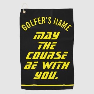 Möge der Platz mit Ihnen sein Benutzerdefiniertes Golfhandtuch
