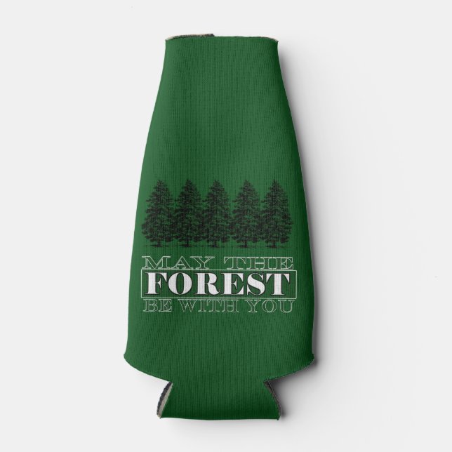 Möge der Wald Cooler bei dir sein Flasche Flaschenkühler (Vorderseite)