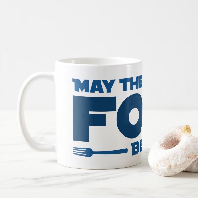 Möge die Gabel bei dir sein Kaffeetasse (Mit Donut)