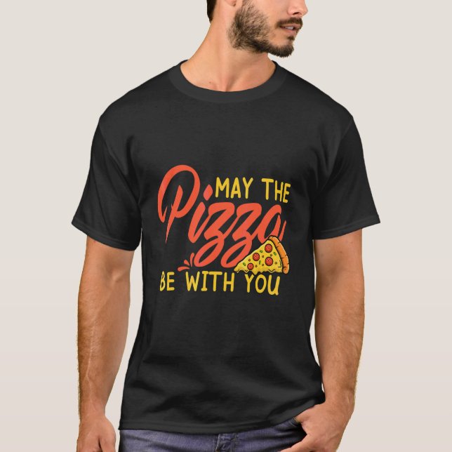 Möge die Pizza mit dir in den Himmel reichen T-Shirt (Vorderseite)