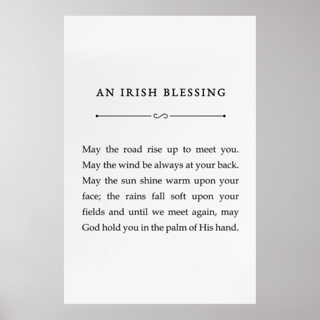 Möge die Straße aufsteigen, um dich Poster zu tref (Vorne)