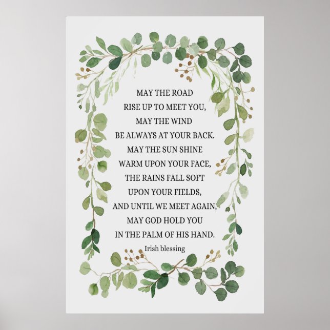 Möge die Straße aufsteigen, um dich zu treffen Poster (Vorne)