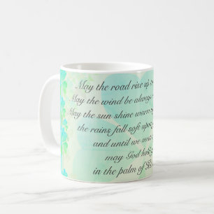 "Möge die Straße steigen..." Irish Sessing Kleeb Kaffeetasse