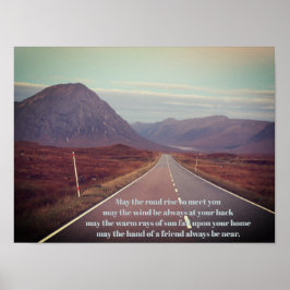 Möge die Straße zu Ihnen Glencoe Schottland aufste Poster