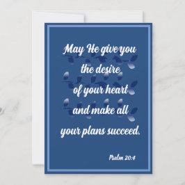 Möge Er Ihnen den Wunsch Ihrer Psalm 20:4 Karte ge