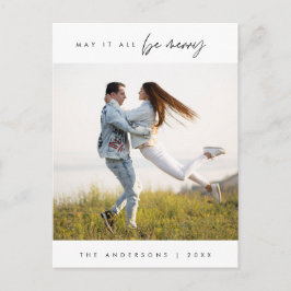 Möge es alles ein frohes Weihnachts-Foto sein Postkarte