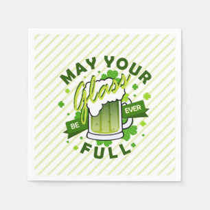 Möge Euer Glas voll grünes Bier zum St. Patrick's Serviette