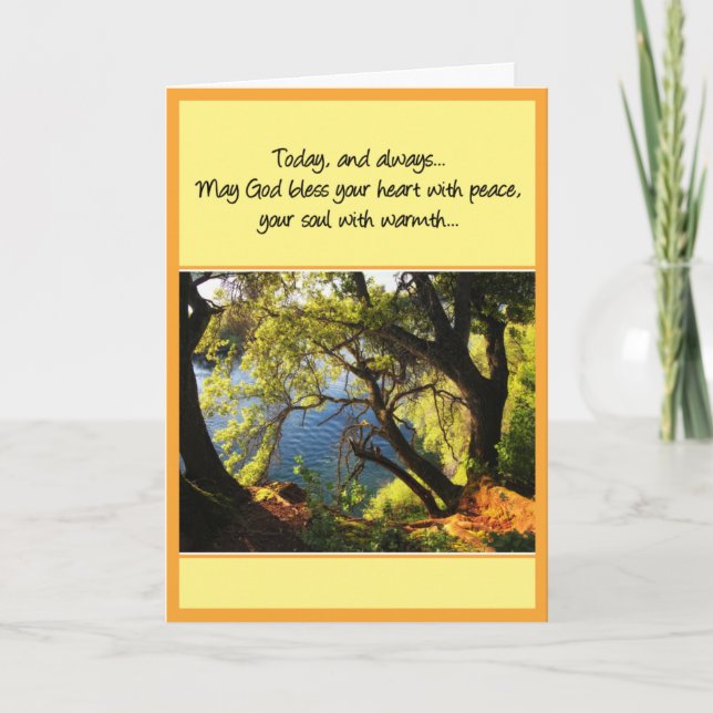 Möge Gott dein Herz segnen... Geburtstag. Karte (Vorderseite)