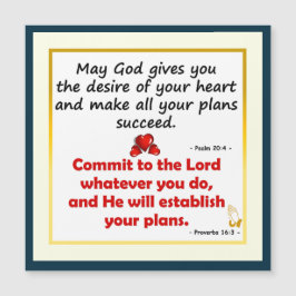 Möge Gott dir den Wunsch deiner Herzkarte geben Magnetkarte