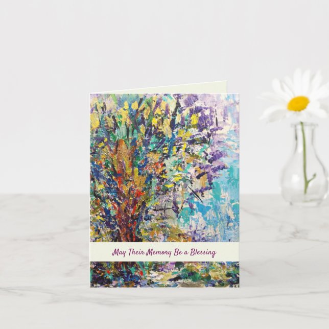 Möge ihr Gedächtnis ein Segen sein Karte (Kleine Pflanze)